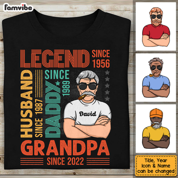 Personalized Gift For Legend Grandpa Shirt - Hoodie - Sweatshirt 24347 1