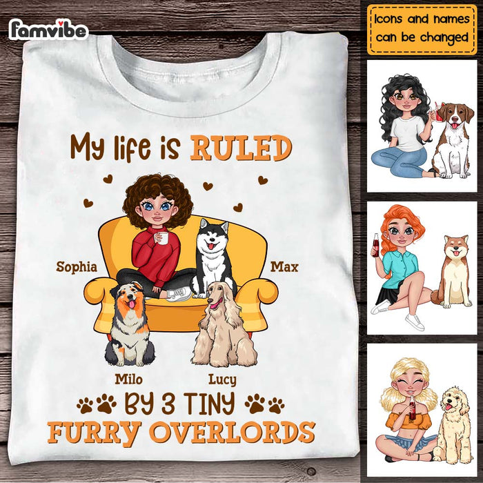 Personalized Gift for Dog Mom My Life Is Ruled By Tiny Furry Overlords Shirt - Hoodie - Sweatshirt 24348 1