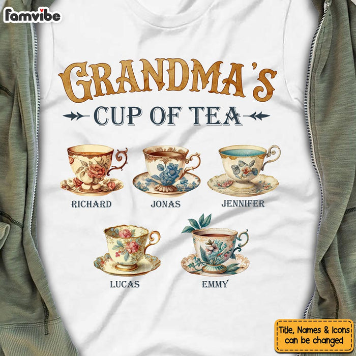 Personalized Grandma's Cup Of Tea Shirt - Hoodie - Sweatshirt 24359 1