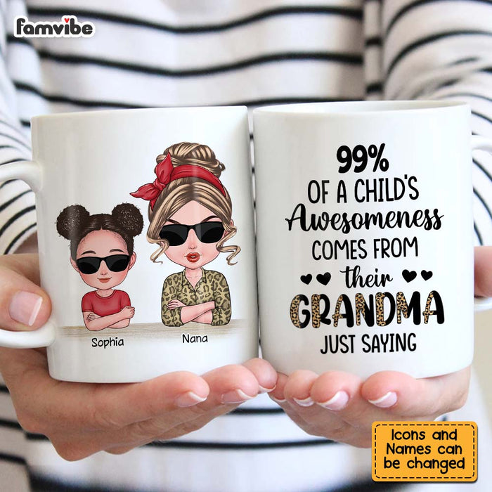 Personalized Gift Child's Awesomeness Comes From Grandma Mug 24364 1