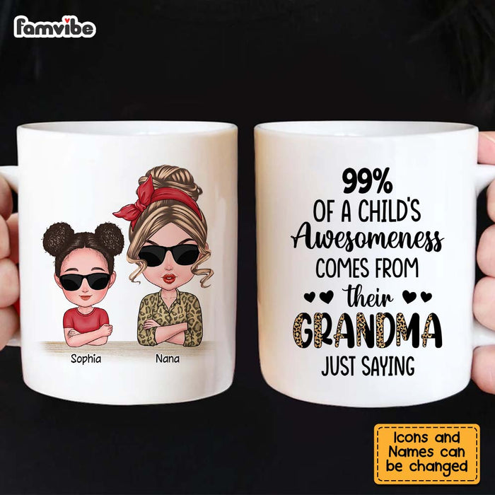 Personalized Gift Child's Awesomeness Comes From Grandma Mug 24364 1