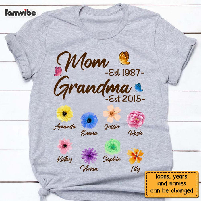 Personalized Gift For Mom Grandma Birth Flower Shirt - Hoodie - Sweatshirt 24365 1