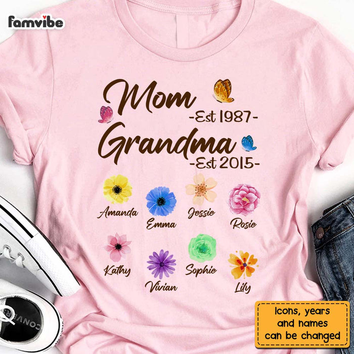 Personalized Gift For Mom Grandma Birth Flower Shirt - Hoodie - Sweatshirt 24365 1