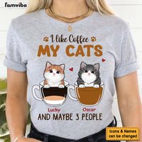 Personalized Gift I Like Coffee And My Cat And Maybe 3 People Shirt - Hoodie - Sweatshirt 24371 thumb 1