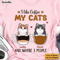 Personalized Gift I Like Coffee And My Cat And Maybe 3 People Shirt - Hoodie - Sweatshirt 24371 thumb 1