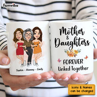Personalized Gift For Mom Daughter Forever Linked Together Mug 24387 thumb 1