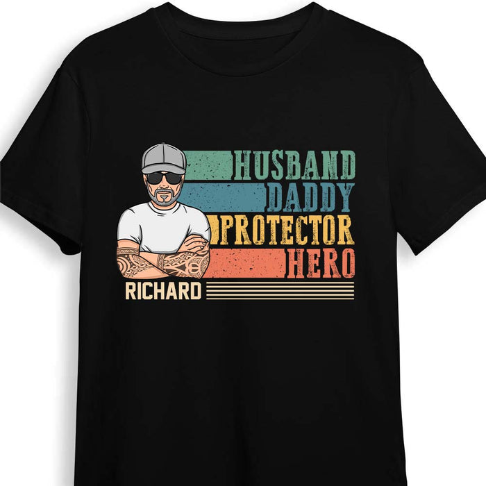 Personalized Husband Daddy Protector Hero Shirt - Hoodie - Sweatshirt 24390 1