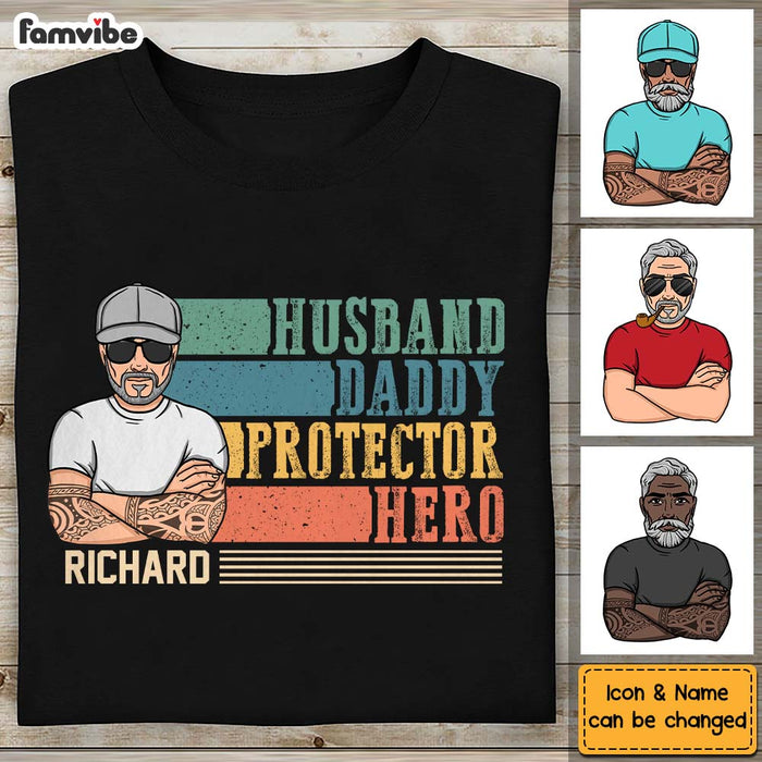 Personalized Husband Daddy Protector Hero Shirt - Hoodie - Sweatshirt 24390 1