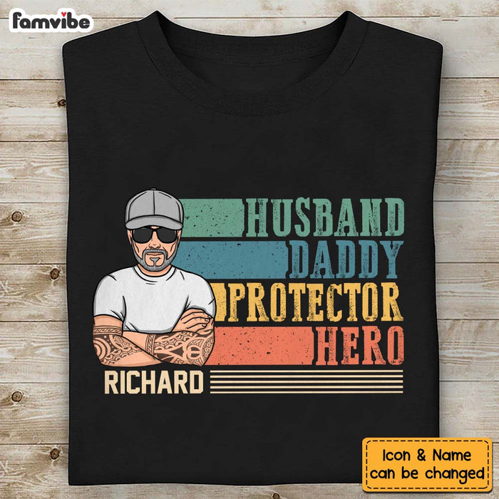 Personalized Husband Daddy Protector Hero Shirt - Hoodie - Sweatshirt 24390 1