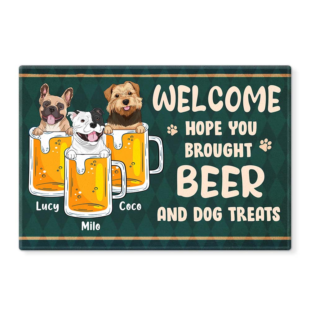 Personalized Welcome Dog Funny Doormat 24391 Primary Mockup