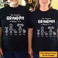 Personalized Gift For Grandpa This Awesome Grandpa Belongs To Shirt - Hoodie - Sweatshirt 24393 thumb 1