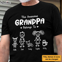 Personalized Gift For Grandpa This Awesome Grandpa Belongs To Shirt - Hoodie - Sweatshirt 24393 thumb 1
