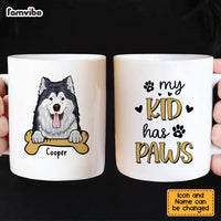 Personalized Gift For Dog Owners My Kid Has Paws Mug 24394 thumb 1