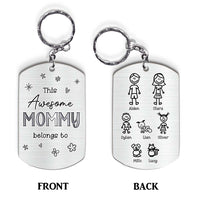 Personalized Gift For Mom This Mommy Belongs Aluminum Keychain 24410 thumb 1