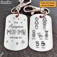 Personalized Gift For Mom This Mommy Belongs Aluminum Keychain 24410 thumb 1