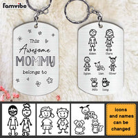 Personalized Gift For Mom This Mommy Belongs Aluminum Keychain 24410 thumb 1