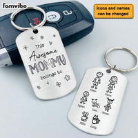 Personalized Gift For Mom This Mommy Belongs Aluminum Keychain 24410 thumb 1