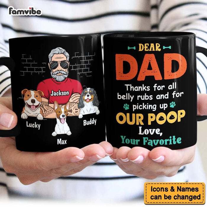 Personalized Dog Dad Thanks For All The Belly Rubs Mug 24411 1