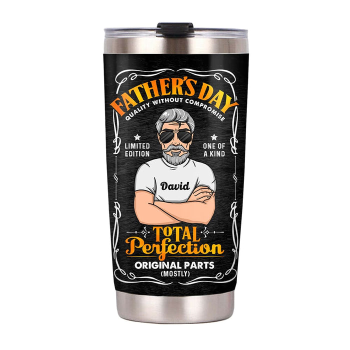 Personalized Gift Father's Day Label Total Perfection Steel Tumbler 24418 1