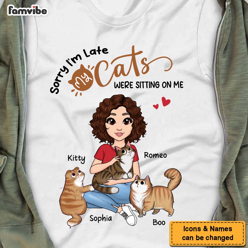 Personalized My Cat Was Sitting On Me Shirt Hoodie Sweatshirt 24420 Primary Mockup
