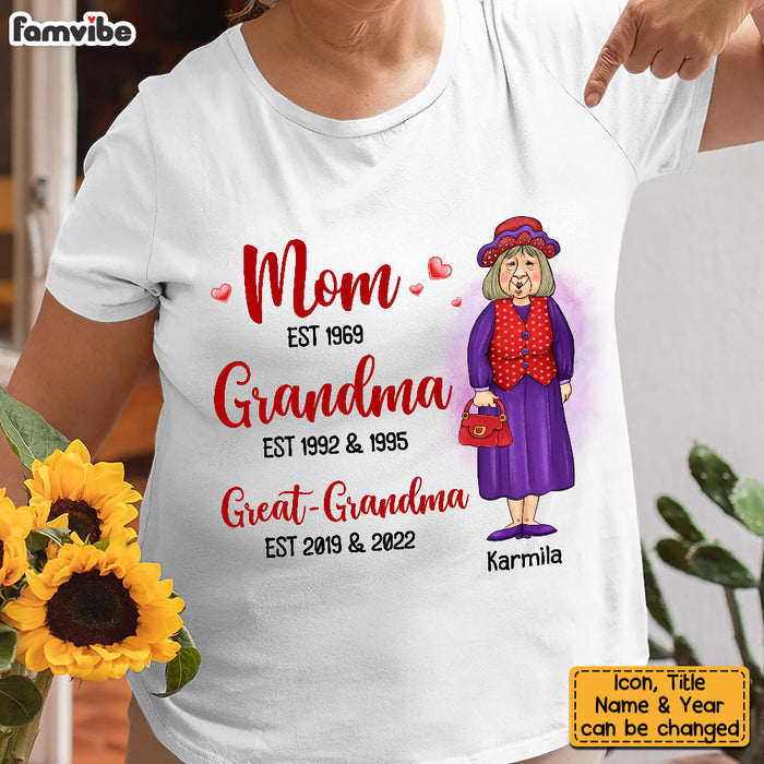 Personalized Mom Grandma Great Grandma Shirt - Hoodie - Sweatshirt 24421 1
