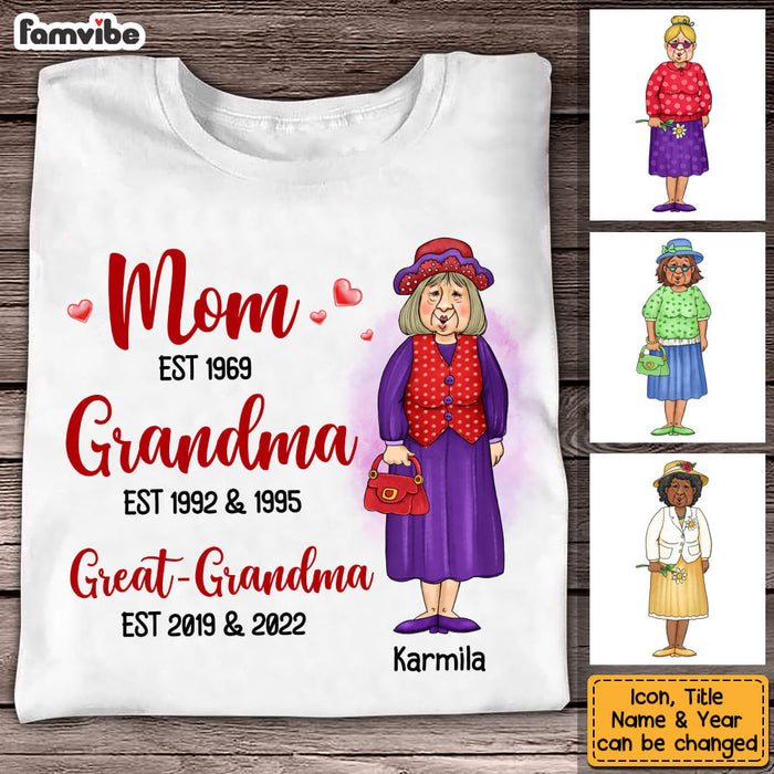 Personalized Mom Grandma Great Grandma Shirt - Hoodie - Sweatshirt 24421 1