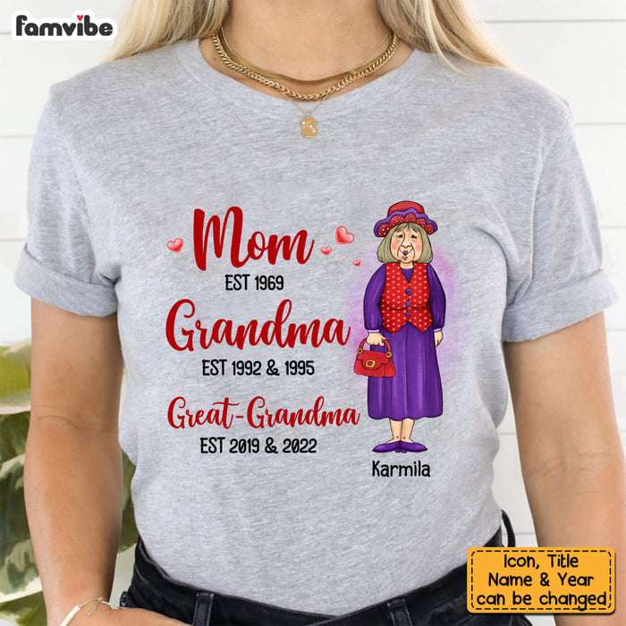 Personalized Mom Grandma Great Grandma Shirt - Hoodie - Sweatshirt 24421 1