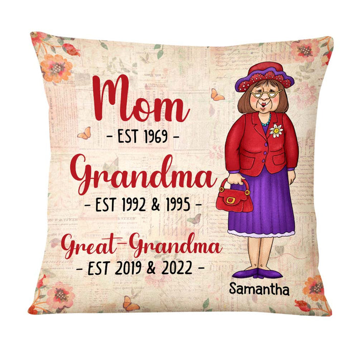 Personalized Mom Grandma Great Grandma Pillow 24422 1