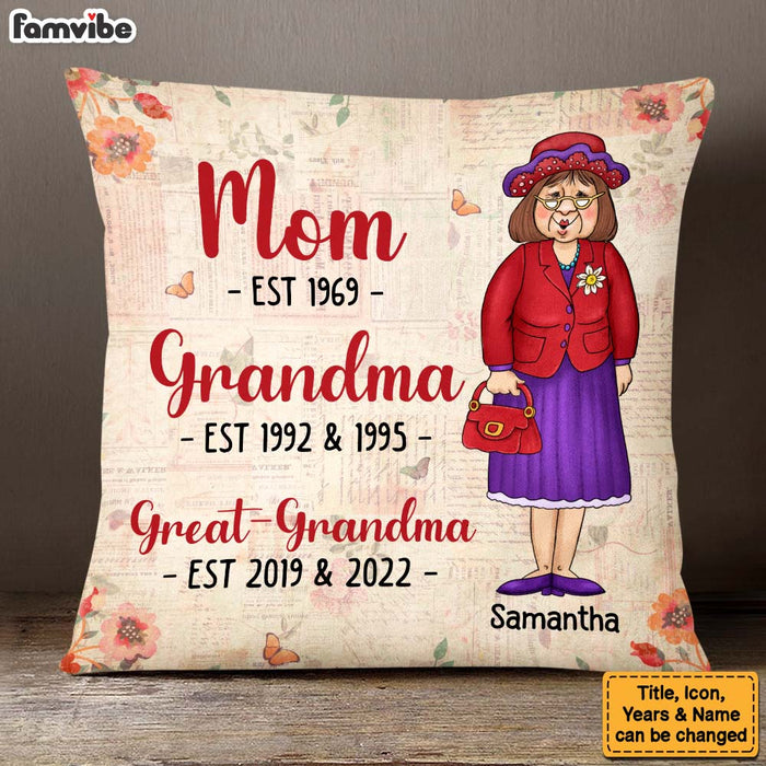 Personalized Mom Grandma Great Grandma Pillow 24422 1