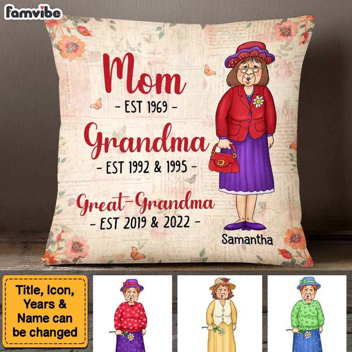 Personalized Mom Grandma Great Grandma Pillow 24422 1