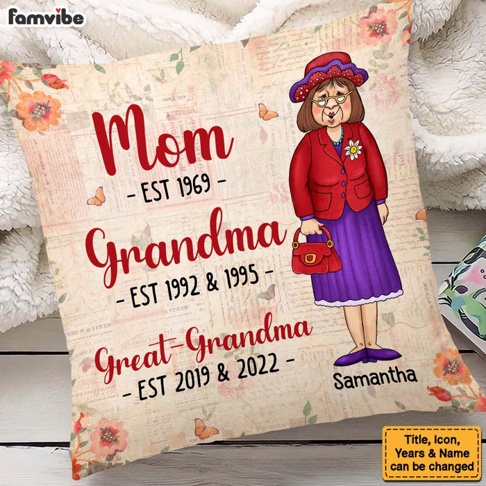 Personalized Mom Grandma Great Grandma Pillow 24422 1