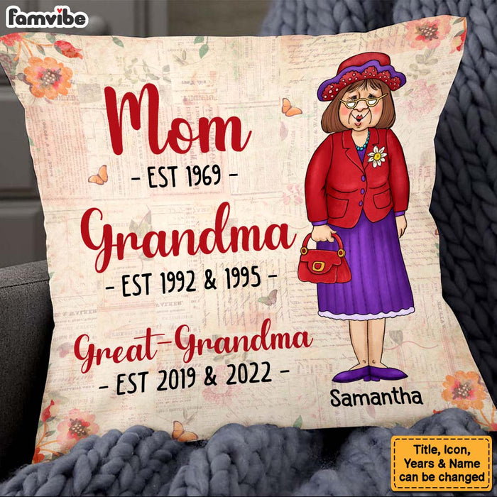 Personalized Mom Grandma Great Grandma Pillow 24422 1