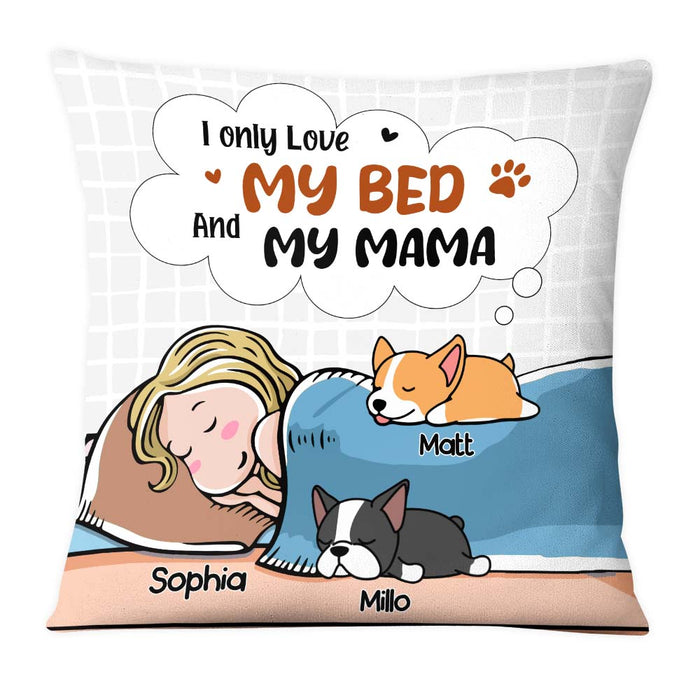Personalized I Love My Bed and My Mama Pillow 24431 1