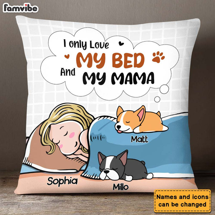 Personalized I Love My Bed and My Mama Pillow 24431 1