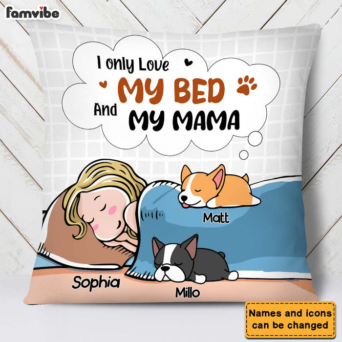 Personalized I Love My Bed and My Mama Pillow 24431 1