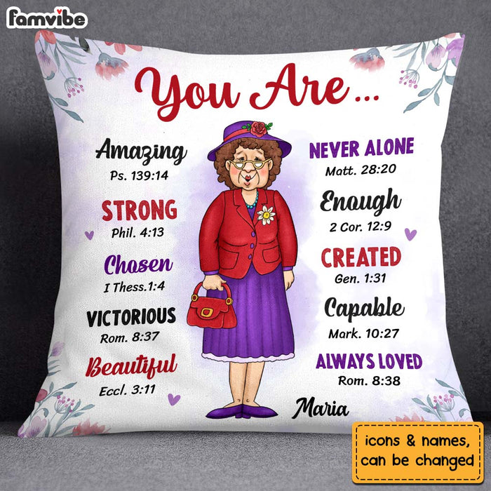 Personalized Gift For Old Woman You Are Bible Verses Pillow 24432 1