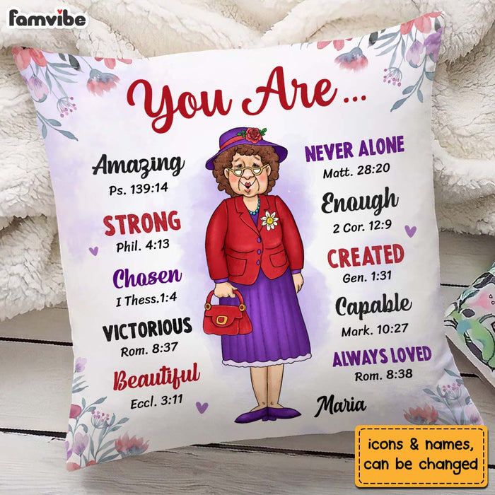 Personalized Gift For Old Woman You Are Bible Verses Pillow 24432 1
