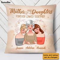 Personalized Mother & Daughters Forever Linked Together Pillow 24438 thumb 1