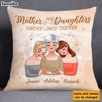 Personalized Mother & Daughters Forever Linked Together Pillow 24438 thumb 1