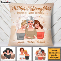 Personalized Mother & Daughters Forever Linked Together Pillow 24438 thumb 1