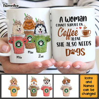 Personalized She Also Needs Dogs Mug 24442 thumb 1