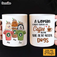 Personalized She Also Needs Dogs Mug 24442 thumb 1