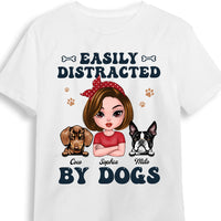 Personalized Gift For Dog Mom Easily Distracted By Dogs Shirt - Hoodie - Sweatshirt 24445 thumb 1