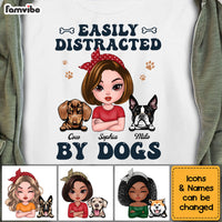 Personalized Gift For Dog Mom Easily Distracted By Dogs Shirt - Hoodie - Sweatshirt 24445 thumb 1