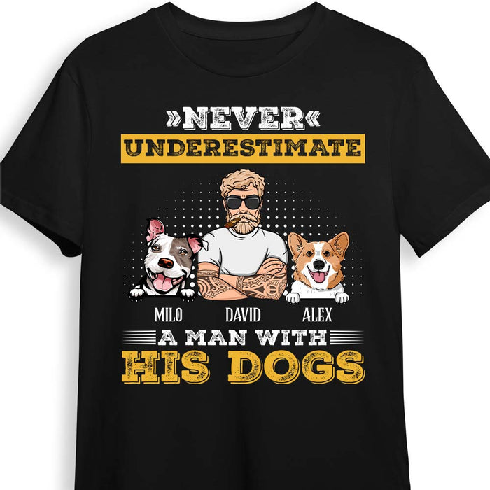 Personalized  Gift For Dog Dad Never Underestimate Shirt - Hoodie - Sweatshirt 24447 1