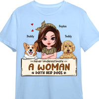 Personalized Gift For Dog Mom Never Underestimate A Woman With Her Dogs Shirt - Hoodie - Sweatshirt 24448 thumb 1