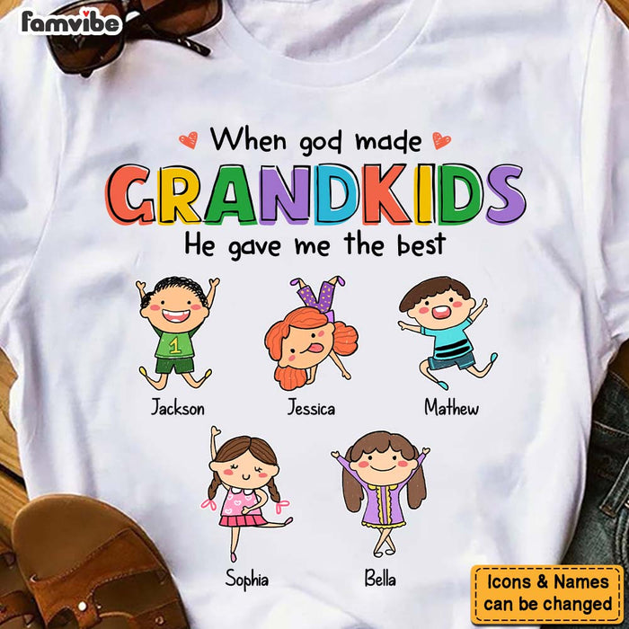 Personalized Gift When God Made Grandkids Shirt - Hoodie - Sweatshirt 24451 1