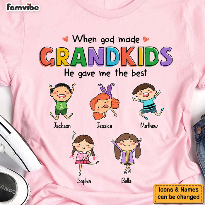 Personalized Gift When God Made Grandkids Shirt - Hoodie - Sweatshirt 24451 1