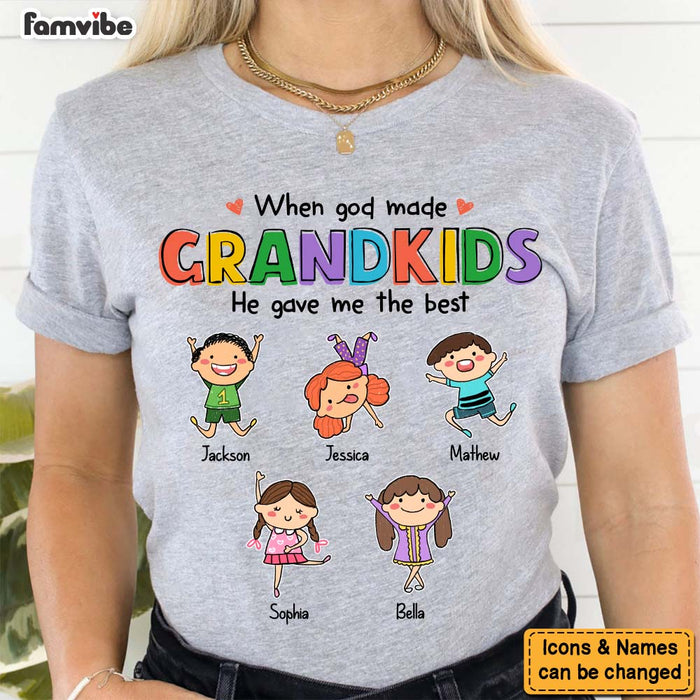 Personalized Gift When God Made Grandkids Shirt - Hoodie - Sweatshirt 24451 1