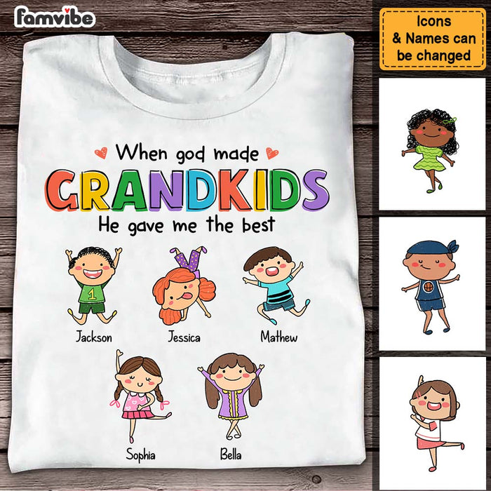 Personalized Gift When God Made Grandkids Shirt - Hoodie - Sweatshirt 24451 1